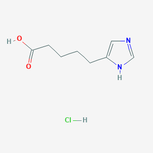 molecular formula C8H13ClN2O2 B2579511 5-(1H-咪唑-4-基)戊酸盐酸盐 CAS No. 1297344-72-9