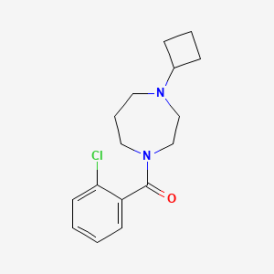molecular formula C16H21ClN2O B2579513 (2-Chlorophenyl)(4-cyclobutyl-1,4-diazepan-1-yl)methanone CAS No. 2176201-64-0