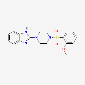 molecular formula C18H20N4O3S B2579517 2-(4-((2-甲氧基苯基)磺酰基)哌嗪-1-基)-1H-苯并[d]咪唑 CAS No. 1209204-54-5