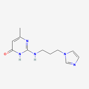 2-((3-(1H-imidazol-1-yl)propyl)amino)-6-methylpyrimidin-4-ol