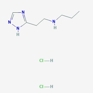N-[2-(1H-1,2,4-Triazol-5-yl)ethyl]propan-1-amine;dihydrochloride