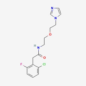 molecular formula C15H17ClFN3O2 B2579531 N-(2-(2-(1H-imidazol-1-yl)ethoxy)ethyl)-2-(2-chloro-6-fluorophenyl)acetamide CAS No. 2034225-04-0