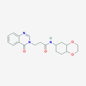 molecular formula C19H23N3O4 B2579533 N-(octahydrobenzo[b][1,4]dioxin-6-yl)-3-(4-oxoquinazolin-3(4H)-yl)propanamide CAS No. 1902956-98-2
