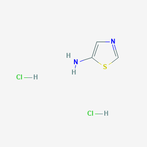 molecular formula C3H6Cl2N2S B2579539 1,3-Thiazol-5-amine dihydrochloride CAS No. 1909319-11-4