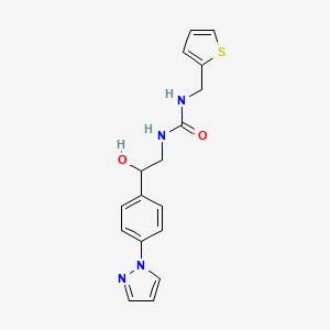 molecular formula C17H18N4O2S B2579540 1-[2-Hydroxy-2-(4-pyrazol-1-ylphenyl)ethyl]-3-(thiophen-2-ylmethyl)urea CAS No. 2415490-86-5
