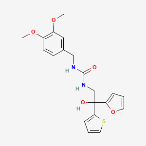 1-(3,4-Dimethoxybenzyl)-3-(2-(furan-2-yl)-2-hydroxy-2-(thiophen-2-yl)ethyl)urea