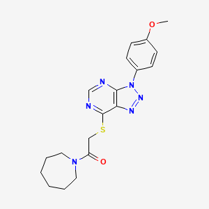 1-(Azepan-1-yl)-2-[3-(4-methoxyphenyl)triazolo[4,5-d]pyrimidin-7-yl]sulfanylethanone