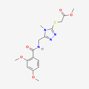 molecular formula C16H20N4O5S B2579550 2-((5-((2,4-二甲氧基苯甲酰胺)甲基)-4-甲基-4H-1,2,4-三唑-3-基)硫代)乙酸甲酯 CAS No. 689750-51-4