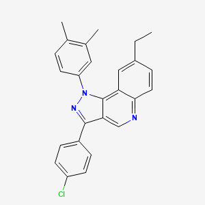 molecular formula C26H22ClN3 B2579560 3-(4-chlorophenyl)-1-(3,4-dimethylphenyl)-8-ethyl-1H-pyrazolo[4,3-c]quinoline CAS No. 901228-27-1