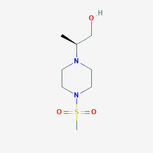 molecular formula C8H18N2O3S B2579562 (S)-2-(4-(Methylsulfonyl)piperazin-1-yl)propan-1-ol CAS No. 2381259-96-5