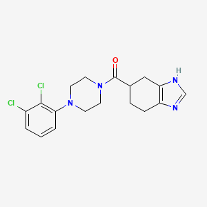 molecular formula C18H20Cl2N4O B2579564 (4-(2,3-dichlorophenyl)piperazin-1-yl)(4,5,6,7-tetrahydro-1H-benzo[d]imidazol-5-yl)methanone CAS No. 2034480-90-3