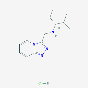 molecular formula C13H21ClN4 B2579568 (2-Methylpentan-3-yl)({[1,2,4]triazolo[4,3-a]pyridin-3-ylmethyl})amine hydrochloride CAS No. 1258640-15-1