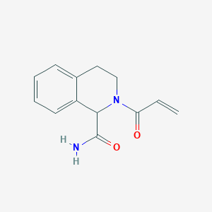 molecular formula C13H14N2O2 B2579582 2-Prop-2-enoyl-3,4-dihydro-1H-isoquinoline-1-carboxamide CAS No. 2361638-55-1