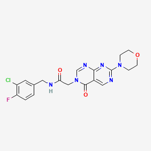 N-(3-chloro-4-fluorobenzyl)-2-(7-morpholino-4-oxopyrimido[4,5-d]pyrimidin-3(4H)-yl)acetamide