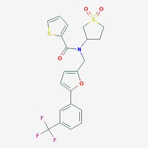molecular formula C21H18F3NO4S2 B257959 N-(1,1-dioxidotetrahydro-3-thienyl)-N-({5-[3-(trifluoromethyl)phenyl]-2-furyl}methyl)-2-thiophenecarboxamide 
