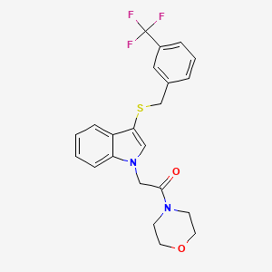 1-morpholino-2-(3-((3-(trifluoromethyl)benzyl)thio)-1H-indol-1-yl)ethanone