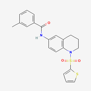 3-methyl-N-(1-thiophen-2-ylsulfonyl-3,4-dihydro-2H-quinolin-6-yl)benzamide