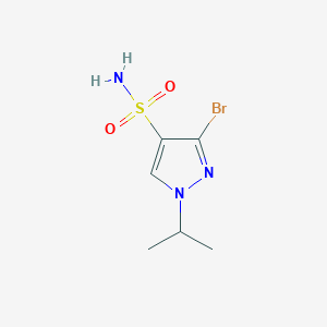 molecular formula C6H10BrN3O2S B2579615 3-Bromo-1-propan-2-ylpyrazole-4-sulfonamide CAS No. 1946812-58-3