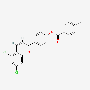 4-[(2Z)-3-(2,4-dichlorophenyl)prop-2-enoyl]phenyl 4-methylbenzoate