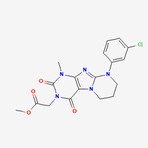 methyl 2-[9-(3-chlorophenyl)-1-methyl-2,4-dioxo-7,8-dihydro-6H-purino[7,8-a]pyrimidin-3-yl]acetate