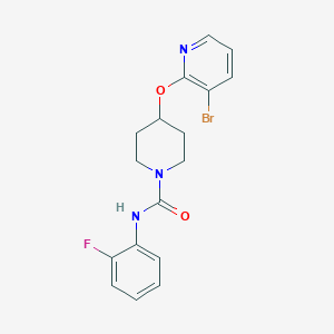 molecular formula C17H17BrFN3O2 B2579632 4-((3-溴吡啶-2-基)氧基)-N-(2-氟苯基)哌啶-1-甲酰胺 CAS No. 1448126-43-9