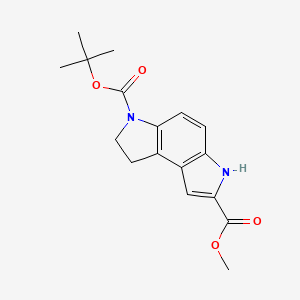 molecular formula C17H20N2O4 B2579637 6-tert-butyl 2-methyl 7,8-dihydropyrrolo[3,2-e]indole-2,6(3H)-dicarboxylate CAS No. 107474-66-8