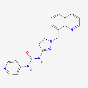 1-(pyridin-4-yl)-3-{1-[(quinolin-8-yl)methyl]-1H-pyrazol-3-yl}urea