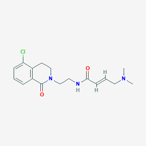 molecular formula C17H22ClN3O2 B2579643 (E)-N-[2-(5-Chloro-1-oxo-3,4-dihydroisoquinolin-2-yl)ethyl]-4-(dimethylamino)but-2-enamide CAS No. 2411338-51-5