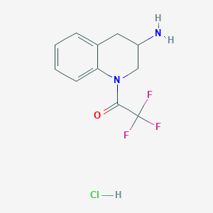 molecular formula C11H12ClF3N2O B2579648 1-(3-Amino-1,2,3,4-tetrahydroquinolin-1-yl)-2,2,2-trifluoroethan-1-one hydrochloride CAS No. 1955494-74-2