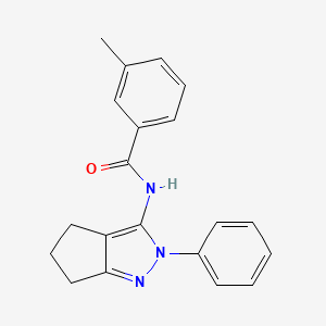 3-methyl-N-{2-phenyl-2H,4H,5H,6H-cyclopenta[c]pyrazol-3-yl}benzamide