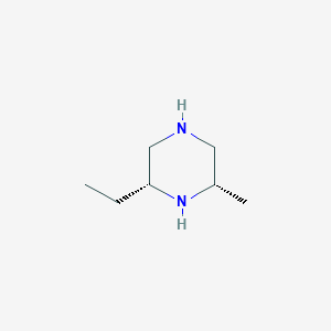 molecular formula C7H16N2 B2579661 (2R,6S)-2-乙基-6-甲基哌嗪 CAS No. 2031242-31-4
