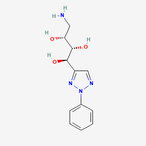 molecular formula C12H16N4O3 B2579672 (1R,2S,3R)-4-amino-1-(2-phenyltriazol-4-yl)butane-1,2,3-triol CAS No. 2343964-10-1