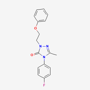 molecular formula C17H16FN3O2 B2579674 4-(4-氟苯基)-5-甲基-2-(2-苯氧基乙基)-2,4-二氢-3H-1,2,4-三唑-3-酮 CAS No. 860784-98-1
