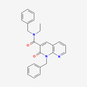 molecular formula C25H23N3O2 B2579685 N,1-二苄基-N-乙基-2-氧代-1,2-二氢-1,8-萘啶-3-甲酰胺 CAS No. 946312-59-0