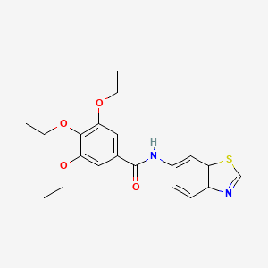 molecular formula C20H22N2O4S B2579688 N-(benzo[d]thiazol-6-yl)-3,4,5-triethoxybenzamide CAS No. 942002-50-8