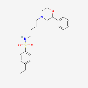 molecular formula C23H32N2O3S B2579691 N-(4-(2-phenylmorpholino)butyl)-4-propylbenzenesulfonamide CAS No. 954023-45-1