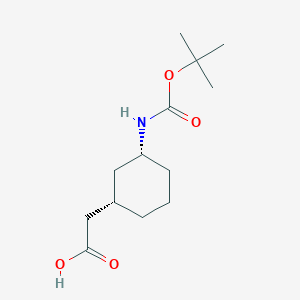 2-[(1S,3R)-3-[(2-Methylpropan-2-yl)oxycarbonylamino]cyclohexyl]acetic acid