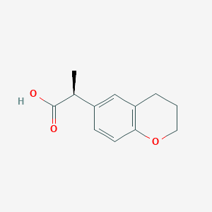 molecular formula C12H14O3 B2579700 (2S)-2-(3,4-Dihydro-2H-chromen-6-yl)propanoic acid CAS No. 2248174-30-1