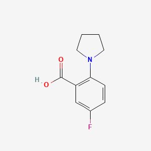 molecular formula C11H12FNO2 B2579715 5-Fluoro-2-pyrrolidinobenzoic acid CAS No. 1096304-38-9; 55095-15-3