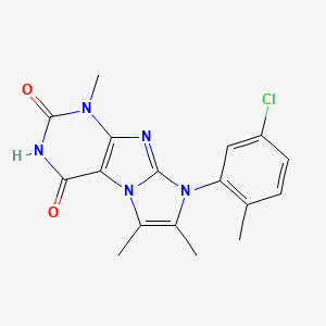 molecular formula C17H16ClN5O2 B2579717 6-(5-Chloro-2-methylphenyl)-4,7,8-trimethylpurino[7,8-a]imidazole-1,3-dione CAS No. 879432-53-8