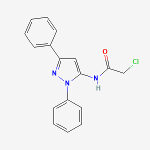 molecular formula C17H14ClN3O B2579726 2-chloro-N-(2,5-diphenylpyrazol-3-yl)acetamide CAS No. 882223-89-4