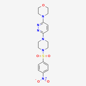 4-(6-(4-((4-Nitrophenyl)sulfonyl)piperazin-1-yl)pyridazin-3-yl)morpholine