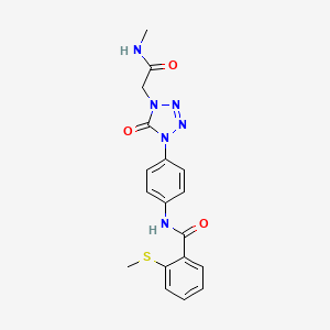 N-(4-(4-(2-(methylamino)-2-oxoethyl)-5-oxo-4,5-dihydro-1H-tetrazol-1-yl)phenyl)-2-(methylthio)benzamide
