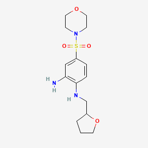 molecular formula C15H23N3O4S B2579737 4-(morpholine-4-sulfonyl)-1-N-(oxolan-2-ylmethyl)benzene-1,2-diamine CAS No. 560998-12-1