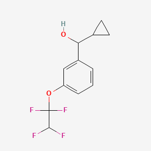 molecular formula C12H12F4O2 B2579739 Cyclopropyl [3-(1,1,2,2-tetrafluoroethoxy)phenyl]methanol CAS No. 1443343-55-2