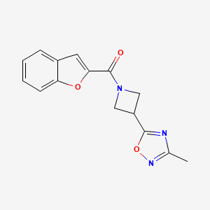 Benzofuran-2-yl(3-(3-methyl-1,2,4-oxadiazol-5-yl)azetidin-1-yl)methanone