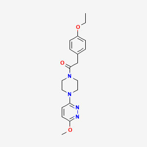 molecular formula C19H24N4O3 B2579742 2-(4-乙氧基苯基)-1-(4-(6-甲氧基哒嗪-3-基)哌嗪-1-基)乙酮 CAS No. 946283-38-1