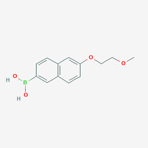 molecular formula C13H15BO4 B2579744 [6-(2-Methoxyethoxy)naphthalen-2-yl]boronic acid CAS No. 1332505-17-5
