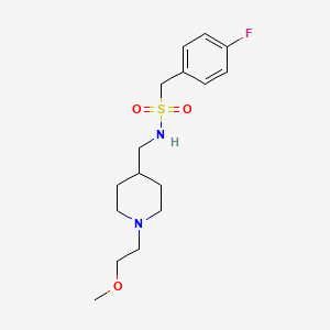 molecular formula C16H25FN2O3S B2579752 1-(4-fluorophenyl)-N-((1-(2-methoxyethyl)piperidin-4-yl)methyl)methanesulfonamide CAS No. 953143-44-7