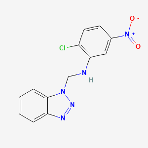 molecular formula C13H10ClN5O2 B2579758 N-(1H-benzotriazol-1-ylmethyl)-2-chloro-5-nitroaniline CAS No. 300680-88-0